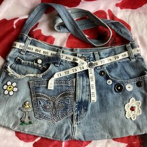 Fun Handmade Denim Handbag